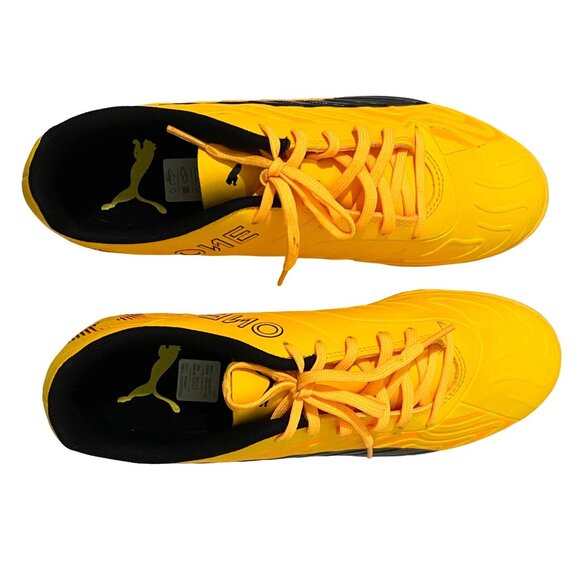 Puma One Soccer Football Indoor Trainers Athletic Shoes Mens Size 9 Yellow - Picture 5 of 7
